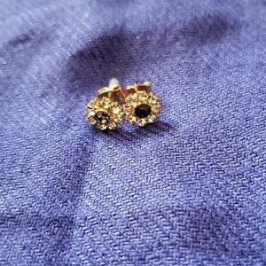 Floral Rhinestone Stud Earrings